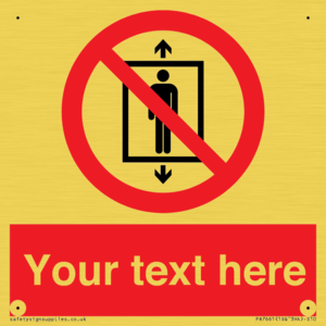 Custom prohibition Do not use this lift for people